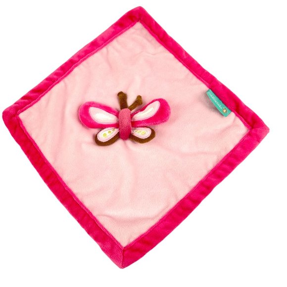 Tiddliwinks Butterfly Pink Baby Security Blanket - Picture 2 of 8